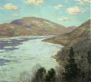 Hudson River In February — Willard Leroy Metcalf