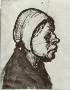 Peasant Woman, Head (11) — Vincent Willem Van Gogh, Post-impressionism