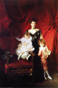 Mrs. Cazalet And Children, Edward And Victor — John Singer Sargent, Early 20th Century Realism