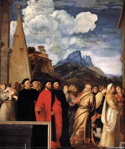 Presentation Of The Virgin At The Temple (detail) — Titian