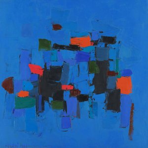 Blue Oil — Olga Albizu Rosaly, Abstract Expressionism