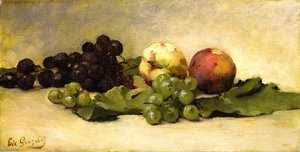 Still Life With Two Peaches And Grapes — Eva Gonzalès, Impressionism