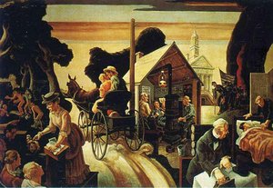 Cradling Wheat — Thomas Hart Benton