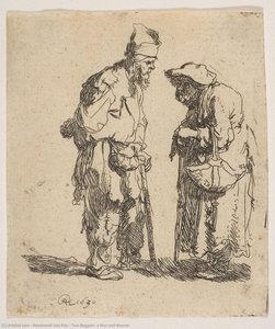 Two Beggars, A Man And Woman — Rembrandt Van Rijn
