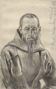 Begging Monk — Adolph Von Menzel