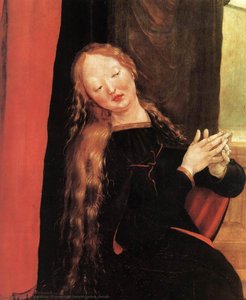 Annunciation (detail) — Matthias Grünewald
