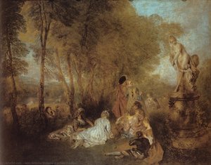 La Fete D-amour — Jean-antoine Watteau, Rococo