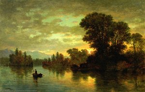 Landscape With Couple Boating — Christopher Pearse Cranch