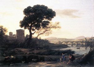 Landscape With Shepherds - The Pont Molle — Claude Lorrain (claude Gellée), Classicism