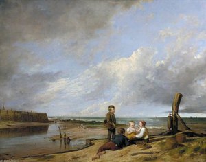 Shrimp Boys At Cromer, Norfolk — William Collins, Contemporary Realism