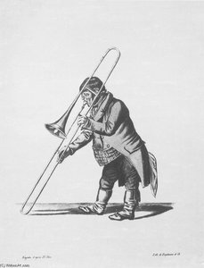 Caricature Of A Trombone Player