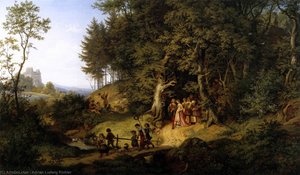 Bridal Procession in a Spring Landscape