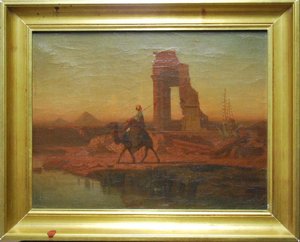 Arabe Conduisant Un Chameau À L'abreuvoir — Guignet Adrien