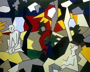 Landscape With Figures And Sun — Roy Lichtenstein