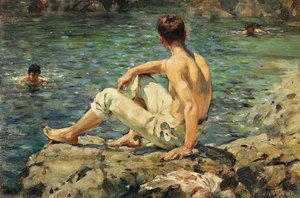 Green And Gold — Henry Scott Tuke