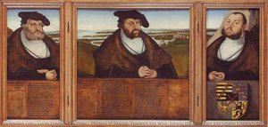 Electors Of Saxony: Friedrich The Wise, Johann The Steadfast And Johann Friedrich The Magnanimous — Lucas Cranach The Elder, Northern Renaissance
