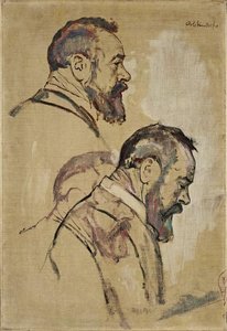 Studies Of Self-portrait — Ferdinand Hodler