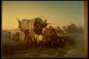 The Attack On An Emigrant Train — Charles Ferdinand Wimar