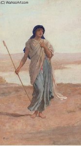 A Bedouin Shepherdess Illustrated And Zenib — Frederick Goodall