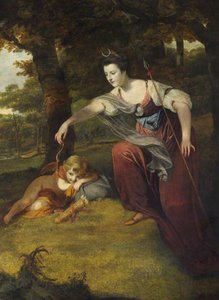 Diana Disarming Cupid Elizabeth Dashwood (1741–1832), Duchess Of Manchester, And Her Son George Montagu (1763–1772), Viscount Manderville — Sir Joshua Reynolds