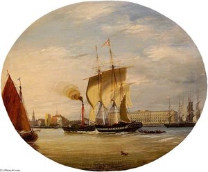 Shipping With Riverside Buildings