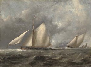 Royal Irish Yacht Club Cutters At The Turning Mark