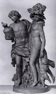 Pair of Bacchic Figures with a Child