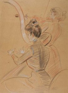 The Harpist And The Violinist — Paul César Helleu