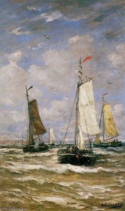 Return Of The Fleet Sun — Hendrik Willem Mesdag