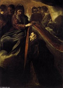 St Ildefonso Receiving The Chasuble From The Virgin — Diego Velázquez