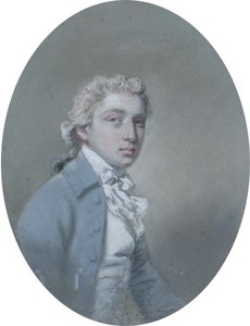 Portrait Of A Young Gentleman, Half-length, In A Grey Coat — John Raphael Smith