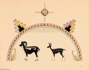 Ram And Antelope — Awa Tsireh
