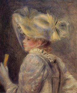 Woman In A White Hat — Pierre-auguste Renoir, Impressionism