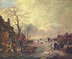 Amusement On The Ice — Isaac Van Ostade