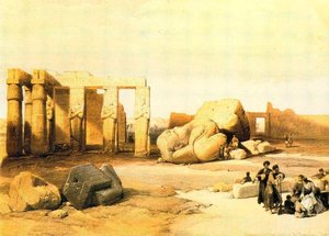 Fragmentos De Los Grandes Colosos De Memnonium, Tebas — David Roberts