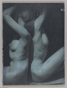 Untitled (two Seated Female Nudes, Back To Back) — Joseph Cornell