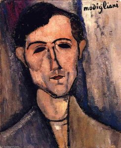 Man's Head (portrait Of A Poet) — Amedeo Clemente Modigliani, Cubist Fragmentation