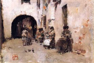 Stringing Beads, Venice — Robert Frederick Blum