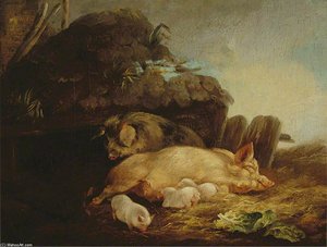 Litter Of Pigs — George Morland