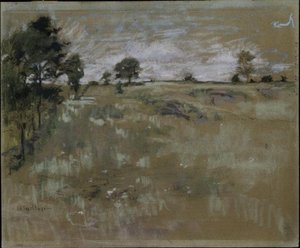 Pastures, Greenwich, Connecticut — John Henry Twachtman, Impressionism