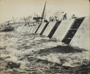Aswan Dam Under Construction: North Side Of Dam — Marie-georges-jean Méliès