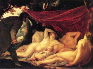 Venus And The Three Graces Surprised By A Mortal — Jacques Blanchard, Baroque Splendor