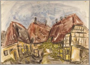 Courtyard, Denmark — William H. Johnson