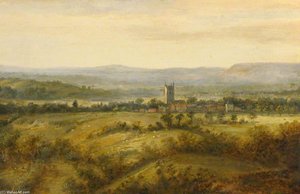Landscape With Village And Church Tower — Patrick Nasmyth