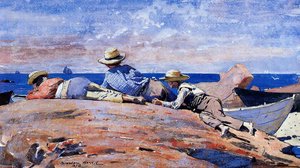Three Boys On The Shore — Winslow Homer