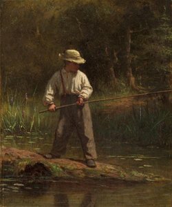 Boy Fishing — Jonathan Eastman Johnson