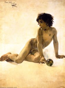 Nude With Ball — Joaquín Sorolla Y Bastida, Impressionist Realism
