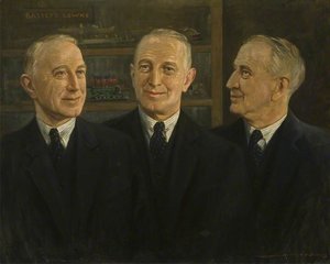 Triple Portrait Of Mr Bassett Lowke (1877–1953) — John Archibald Alexander Berrie