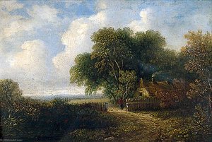 Landscape With A Cottage — Samuel David Colkett