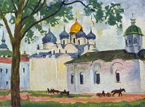 Novgorod. Square ..of St. Sophia Cathedral. — Pyotr Konchalovsky